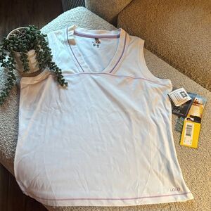 NWT Lole Women's White Tank Top with Purple Accents from REI